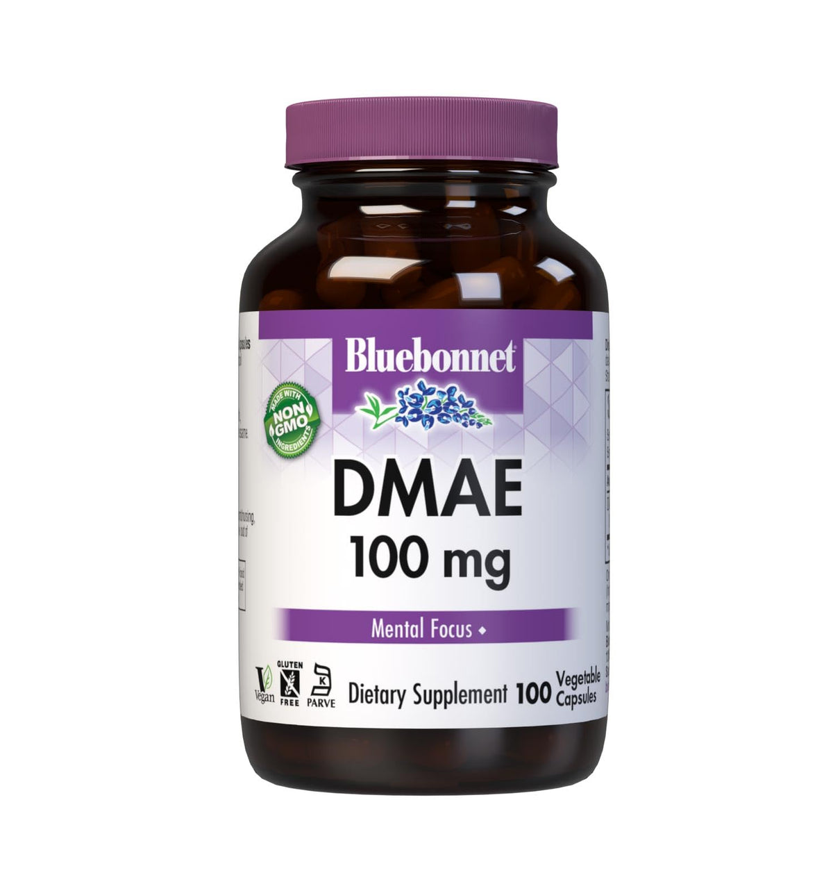 BlueBonnet DMAE cápsulas vegetales de 100 unidades para claridad mental