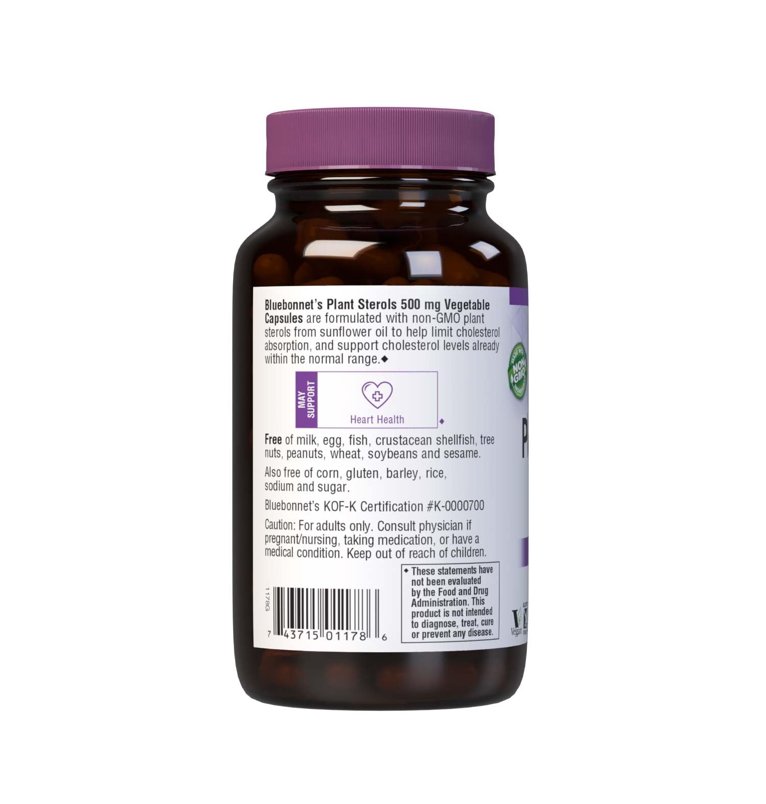 Bluebonnet esteroles 500 mg etiqueta ingredientes: opción vegana para tu rutina