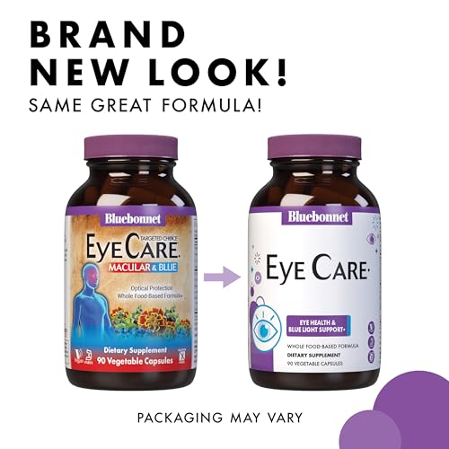 BlueBonnet Eye Care: empaque frontal que destaca el cuidado visual