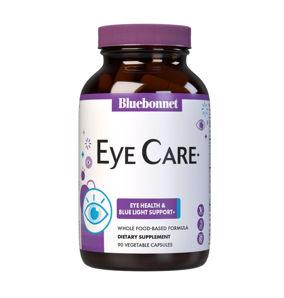 BlueBonnet Eye Care: frascos de 90 cápsulas para soporte ocular