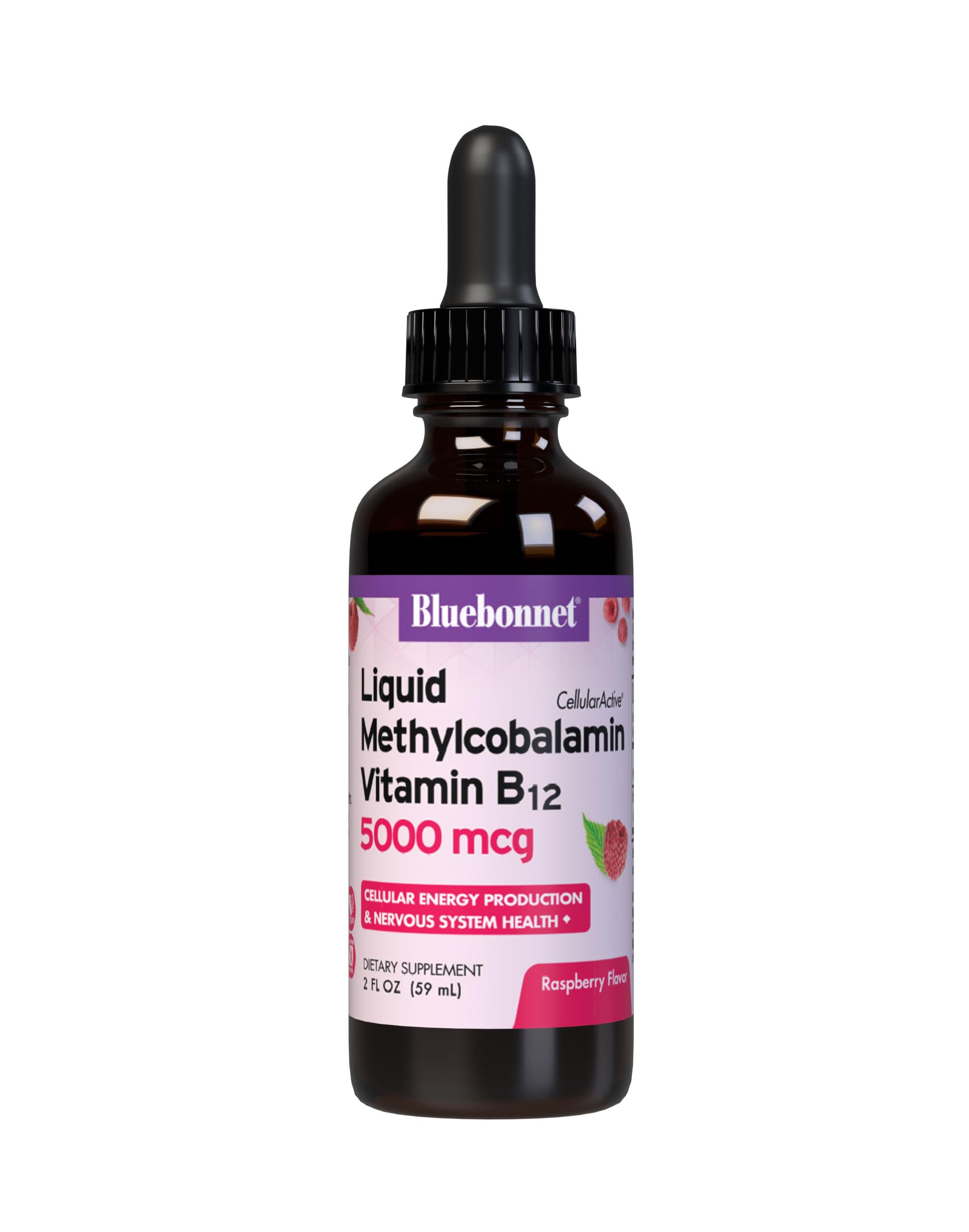 BlueBonnet liquido metilcobalamina 5000 mcg, forma activa para energia diaria