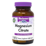 Bluebonnet Magnesio Citrato 400 mg, cápsulas vegetales para ingesta diaria.