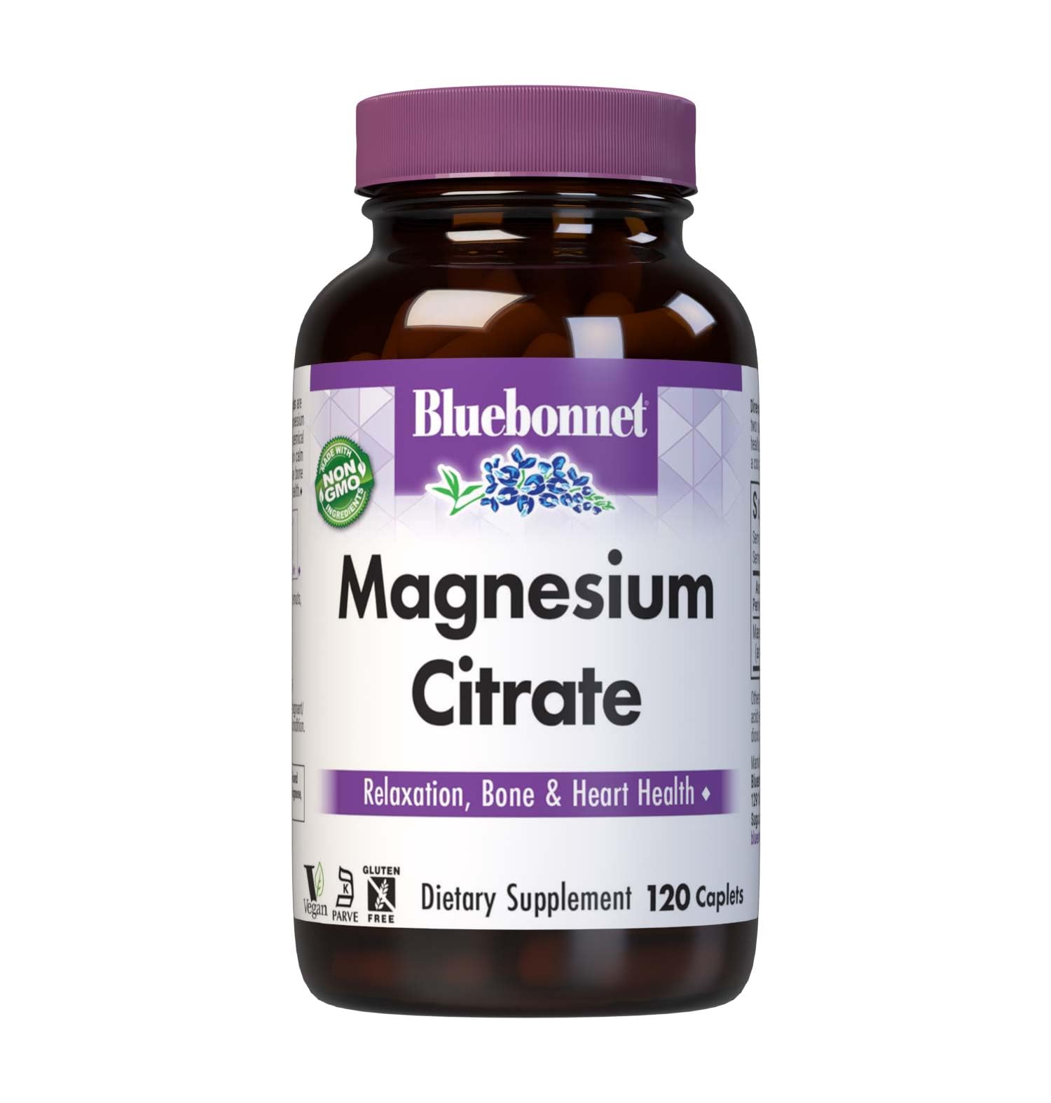 Bluebonnet Magnesium Citrate: botella con 400 mg para energía diaria.