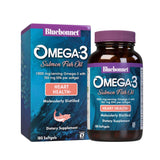 BlueBonnet Omega 3: botella de aceite de salmón, posible apoyo a la salud cardíaca