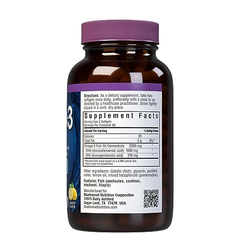 BlueBonnet Omega-3 Fórmula envase reciclable: opción ecológica y responsable.