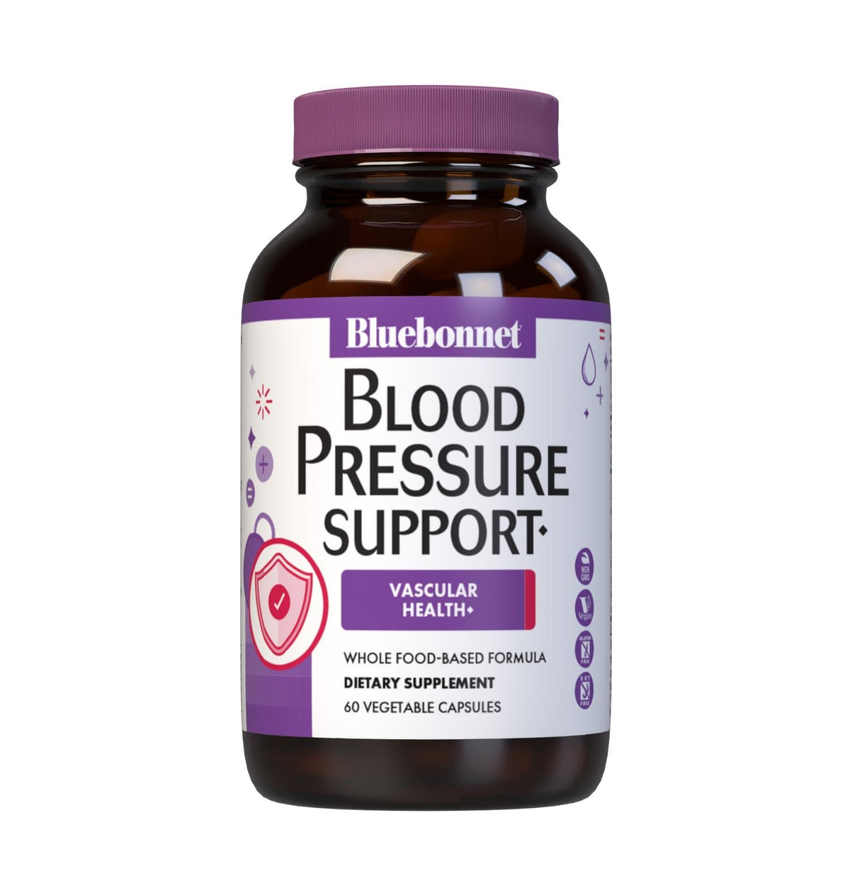 BlueBonnet Soporte presión arterial: botella de cápsulas para uso diario.