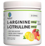 BlueEarth L-Arginina + L-Citrulina en polvo en frasco para energía diaria