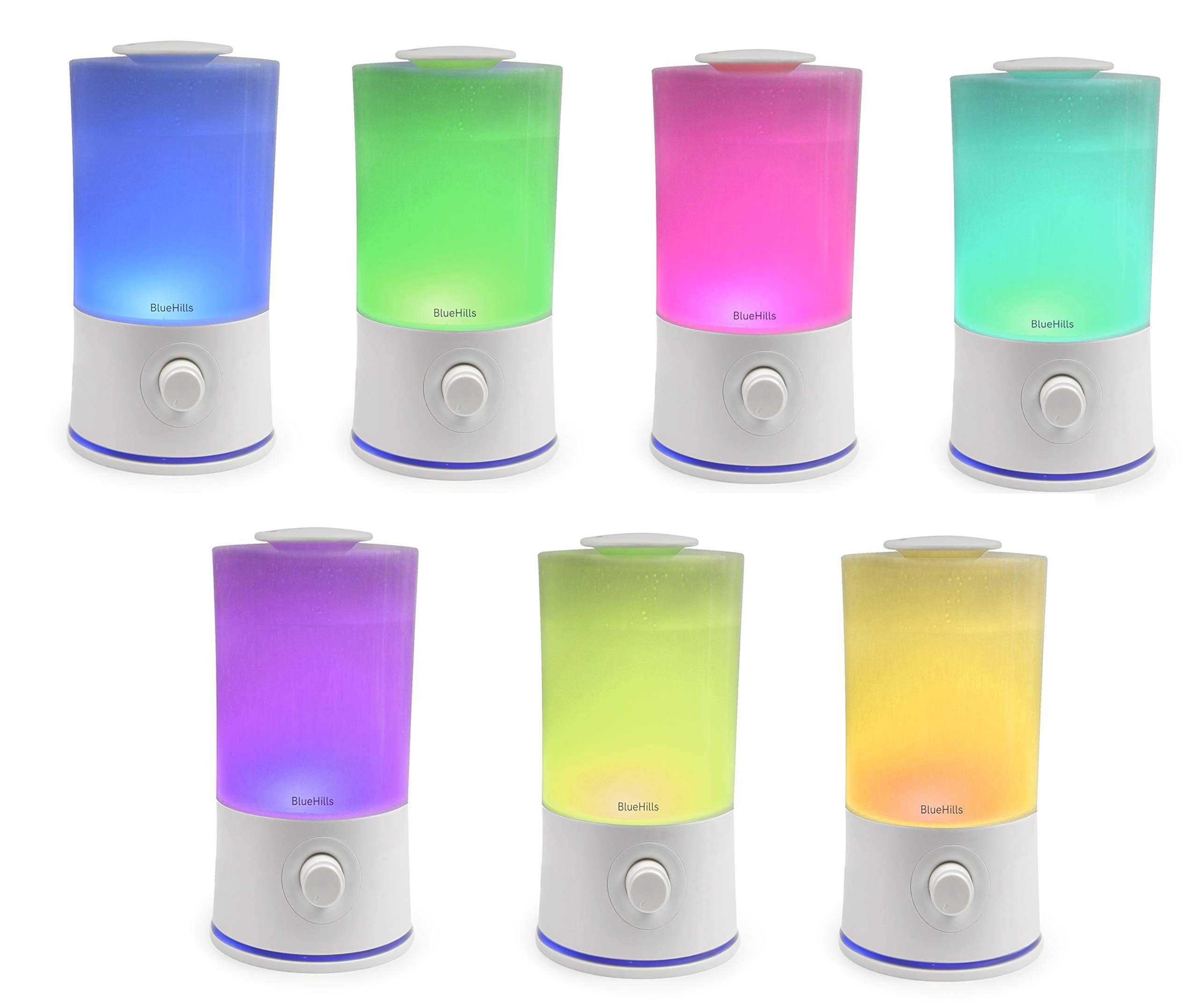 BlueHills difusor en sala amplia para mejorar ambiente y humedad