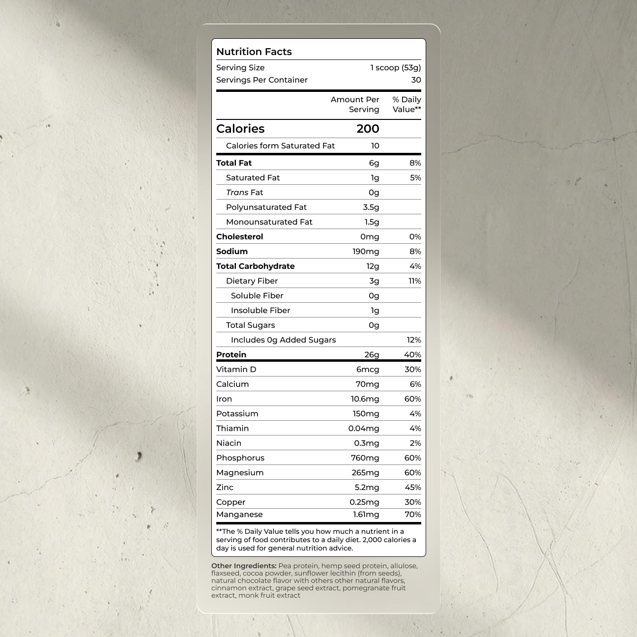Bote proteina vegan chocolate de Blueprint Bryan Johnson, ideal para desayunos o snacks.