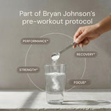 Blueprint Bryan Johnson creatina monohidrato se mezcla fácilmente en agua