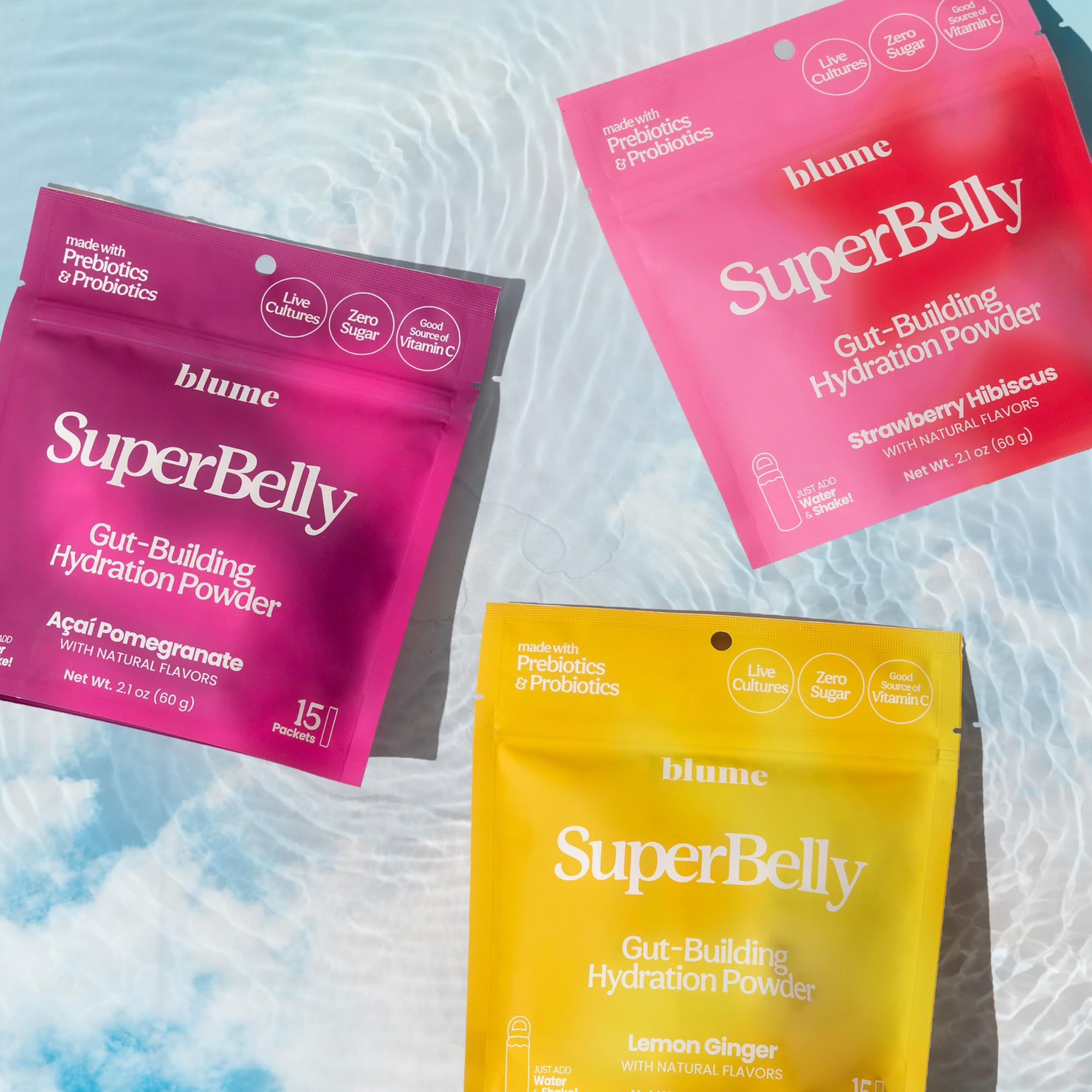 Blume SuperBelly preparado para uso diario en casa o durante viajes.