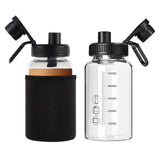 Botella de vidrio BNCWCQZ 22oz con tapa hermética para mezclas sin derrames.