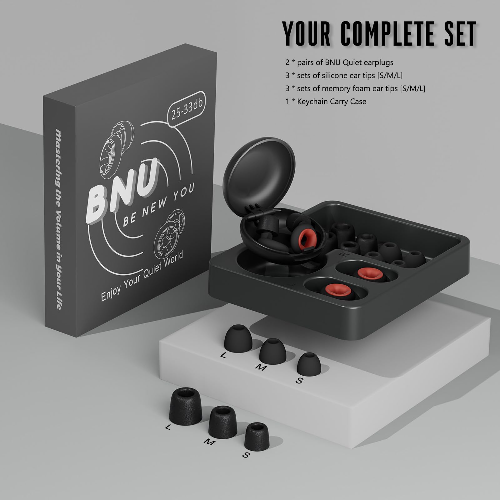 Diseño ergonómico de tapones BNU para comodidad durante horas