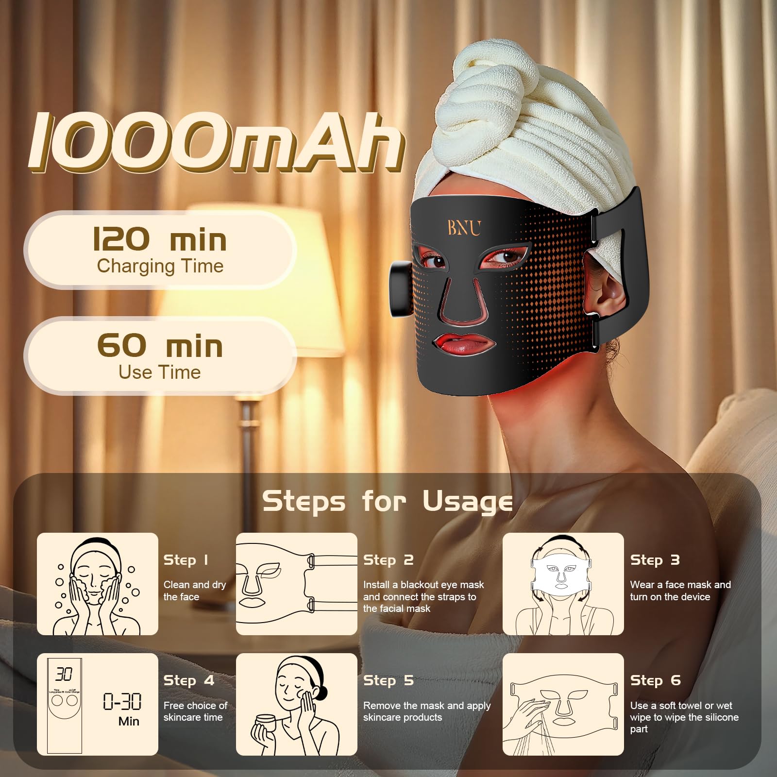 BNU mascarilla amarilla para iluminar piel cansada y tono uniforme.