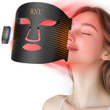 BNU mascarilla de terapia de luz roja para rostro con 400 diodos para cobertura amplia.