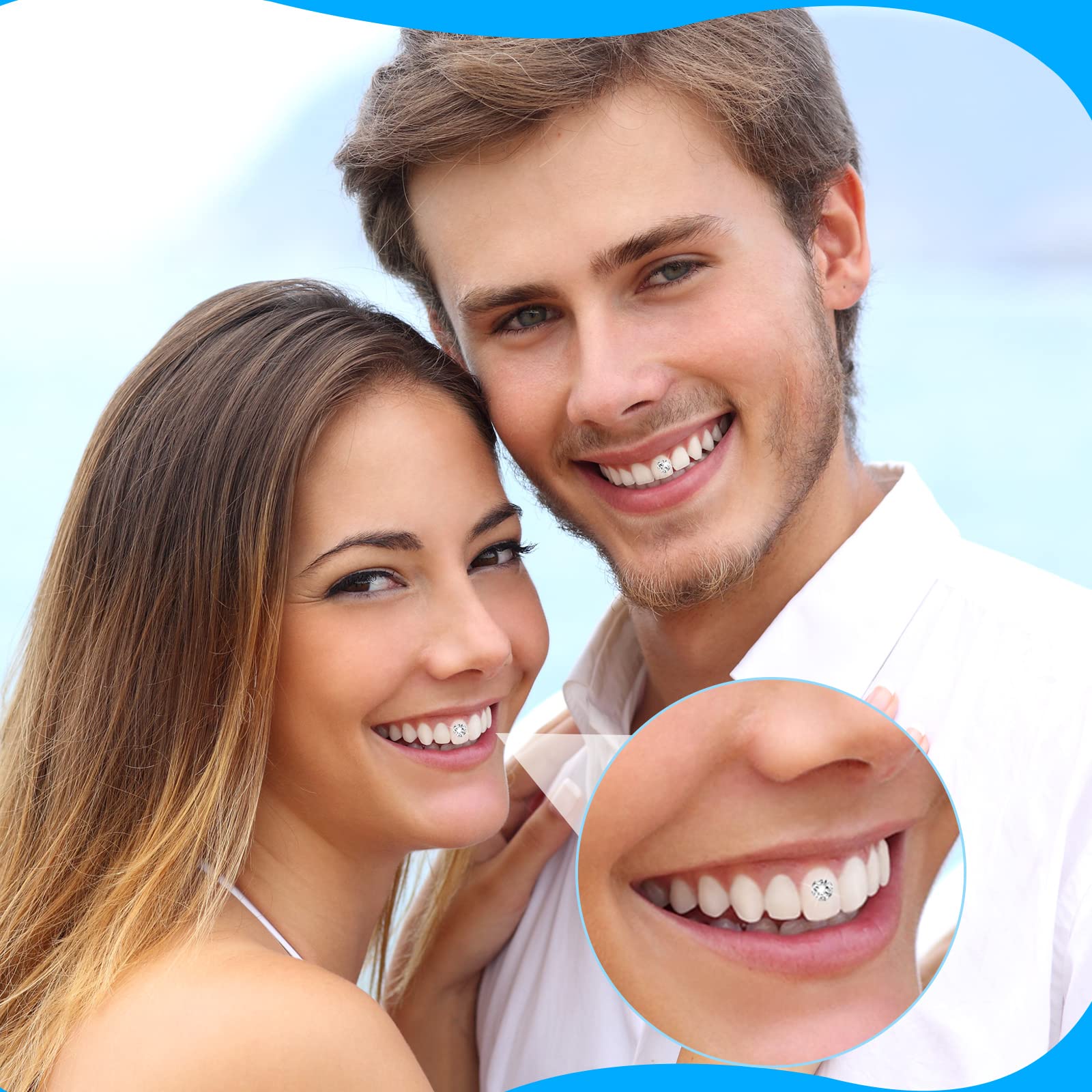 Gemas dentales Boao multicolor: brillo y estilo único para sonrisas.