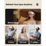 Relajación nocturna con EyeOasis 2 Plus para una rutina de descanso.