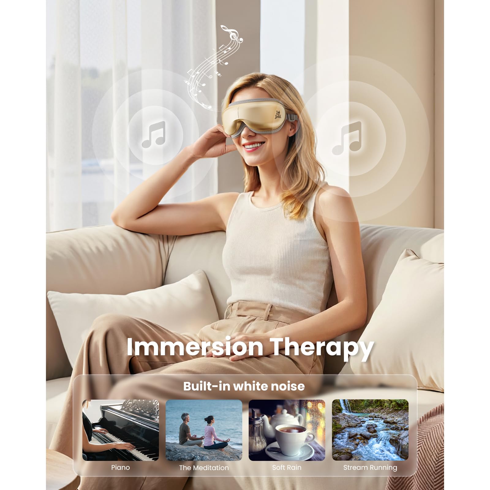 EyeOasis 3 ofrece calor regulable para comodidad ocular.