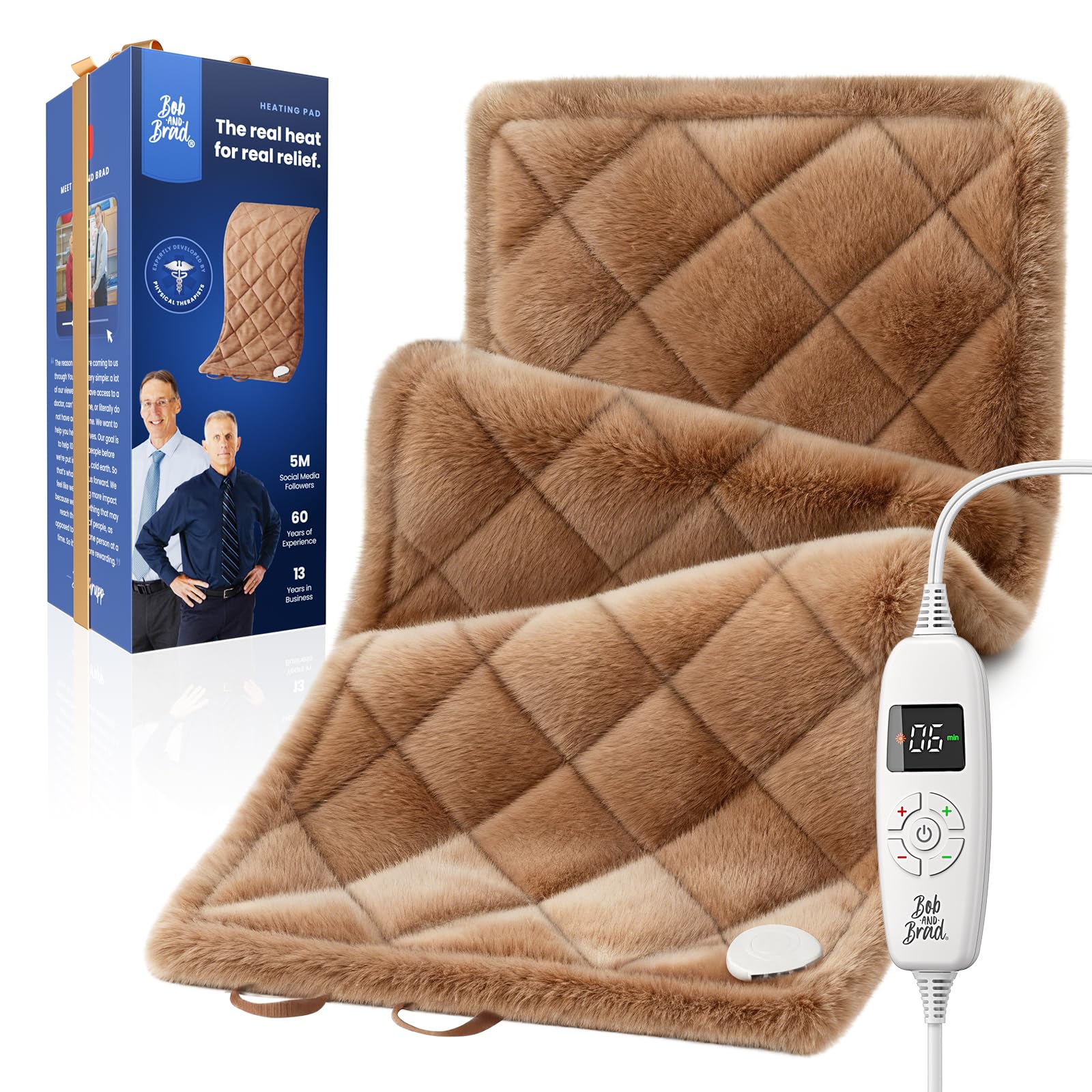 Manta infrarrojo lejano de BOB AND BRAD, calor profundo para músculos tensos y alivio potencial.