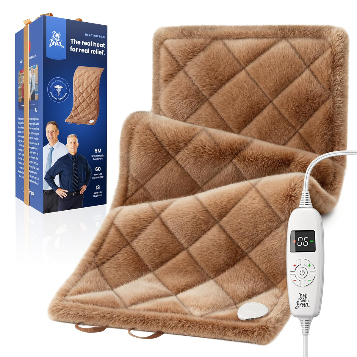 Manta infrarrojo lejano de BOB AND BRAD, calor profundo para músculos tensos y alivio potencial.