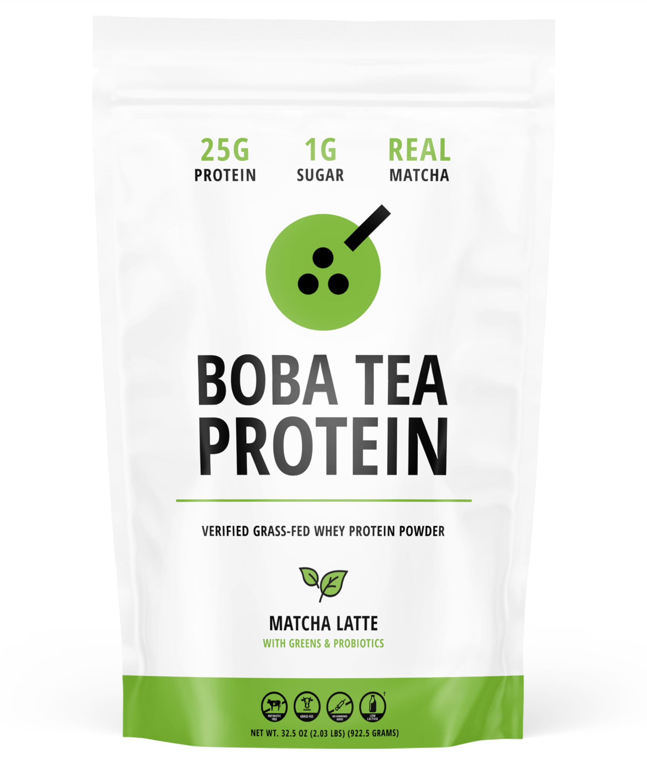 Boba Tea Protein Matcha Latte: envase premium para un batido proteico con sabor a matcha