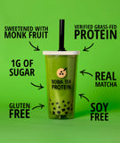 Boba Tea Protein Matcha Latte: textura cremosa gracias a crema de coco