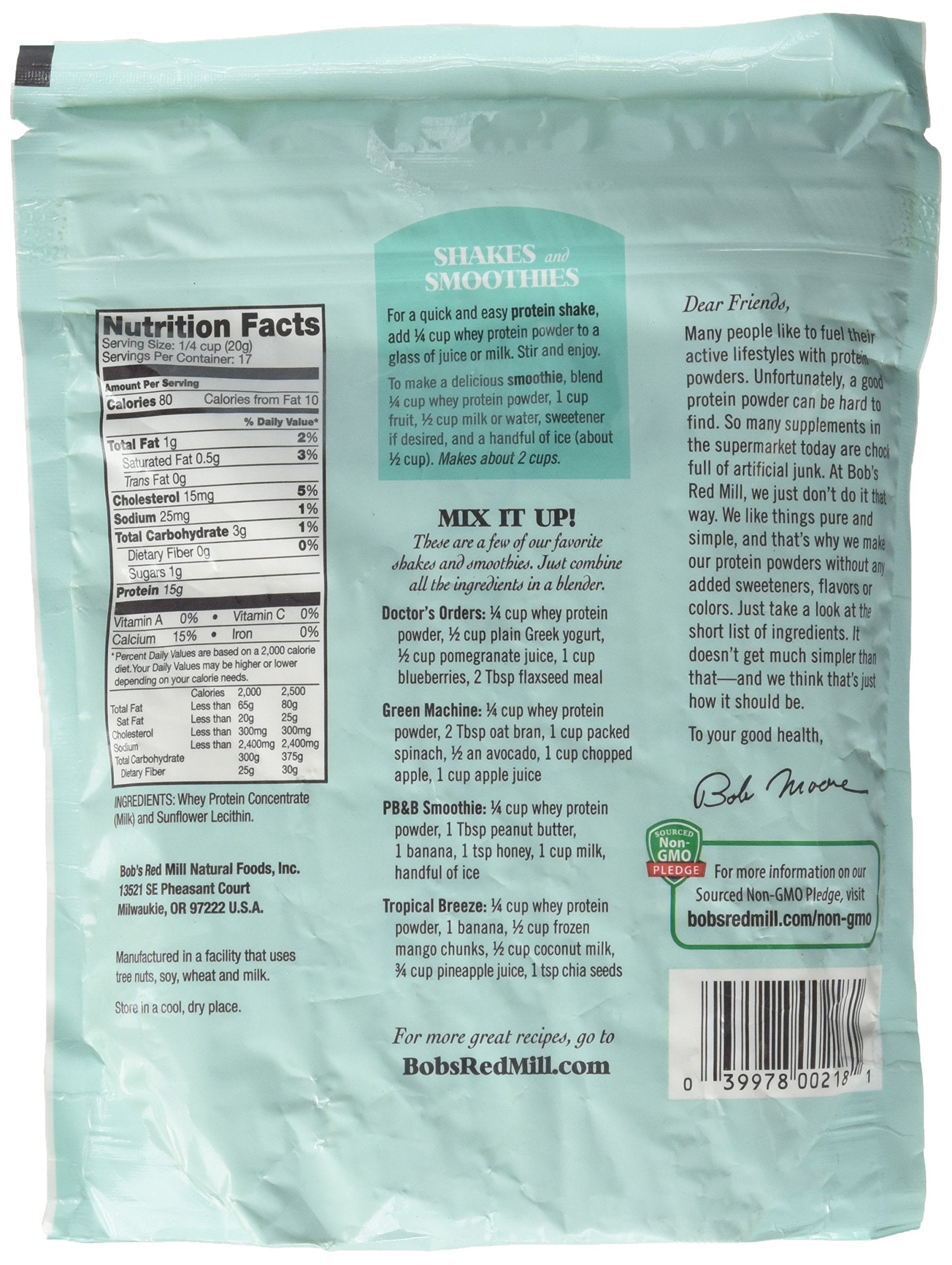 Proteína de suero de Bob's Red Mill para batidos cremosos de desayuno