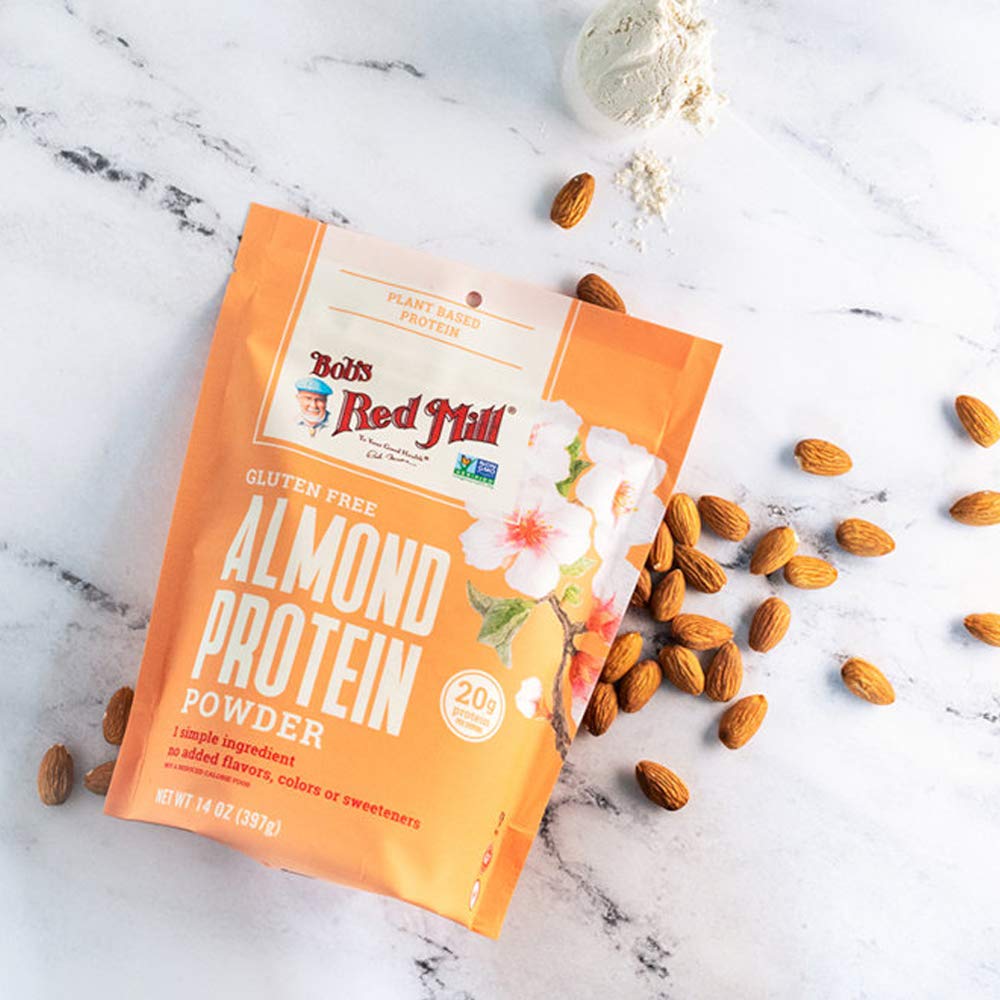 Bob's Red Mill proteína de almendra, uso en cocina Paleo y basada en plantas.