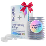 Boca Bella U-Wraps, diseño envolvente 360°, blanqueamiento parejo.