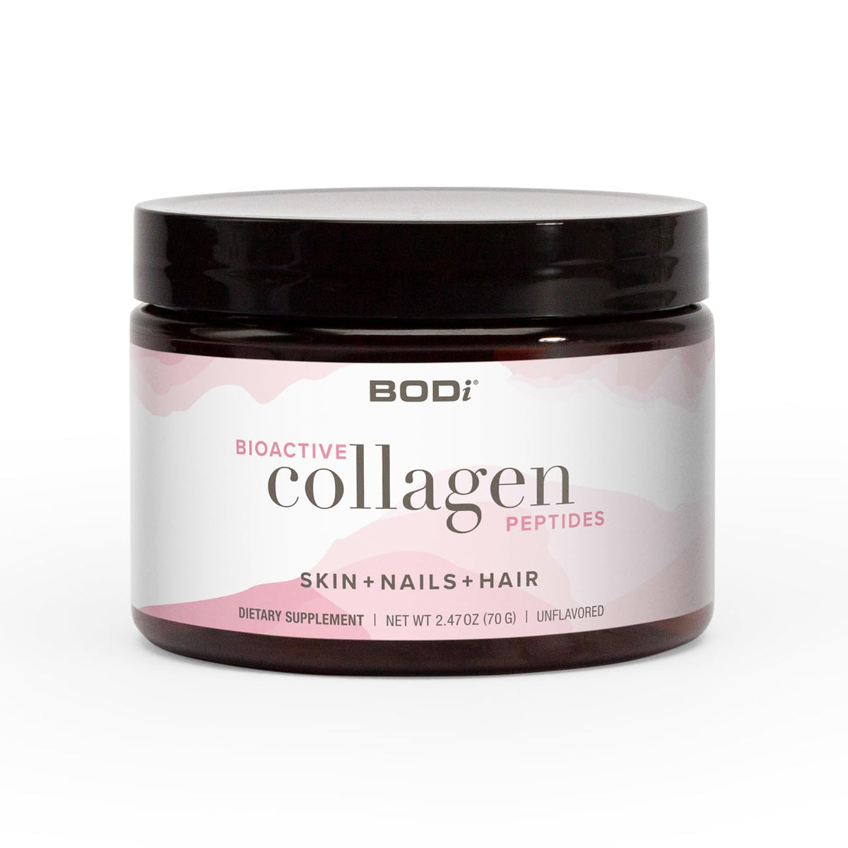 BODi Bioactive Collagen Peptides en botella, forma de uso diario para belleza
