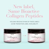 BODi Bioactive Collagen Peptides, polvo y cucharita medidora en primer plano