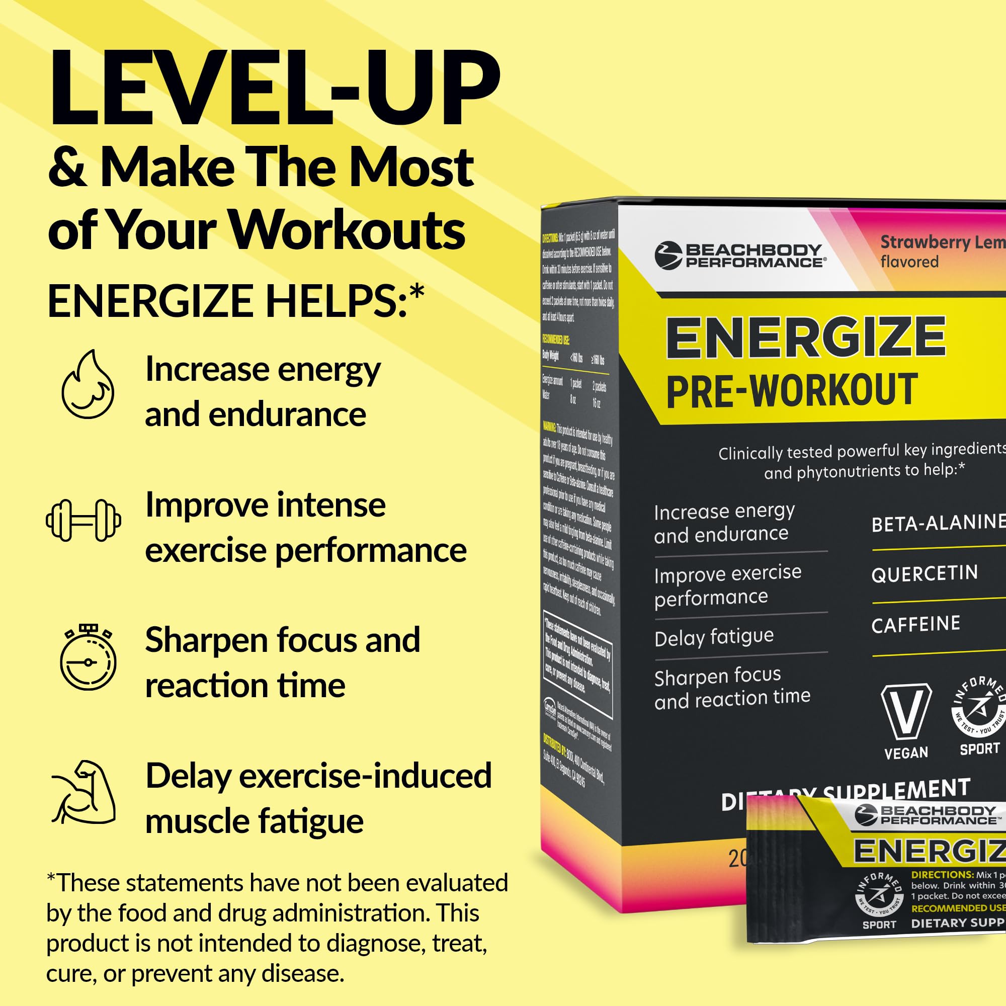 BODi Energize se mezcla en agua para energía sostenida durante el entrenamiento.