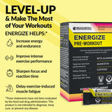 BODi Energize se mezcla en agua para energía sostenida durante el entrenamiento.
