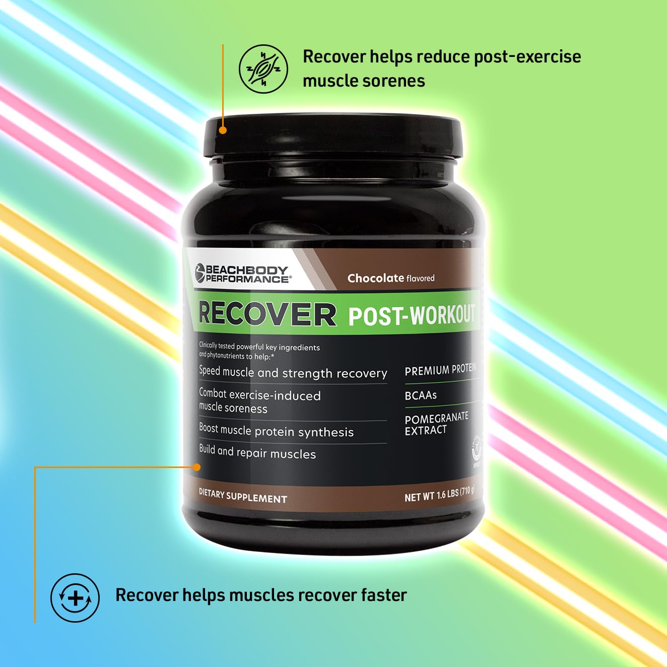 BODi Recover Whey textura cremosa al batir, ideal para una recuperación rápida.