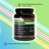 BODi Recover Whey textura cremosa al batir, ideal para una recuperación rápida.