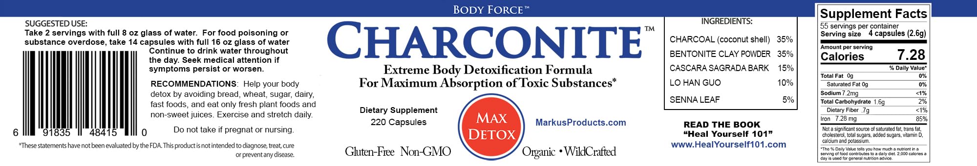 Body Force Charconite dosis-sugerida: guía rápida para consumo responsable.
