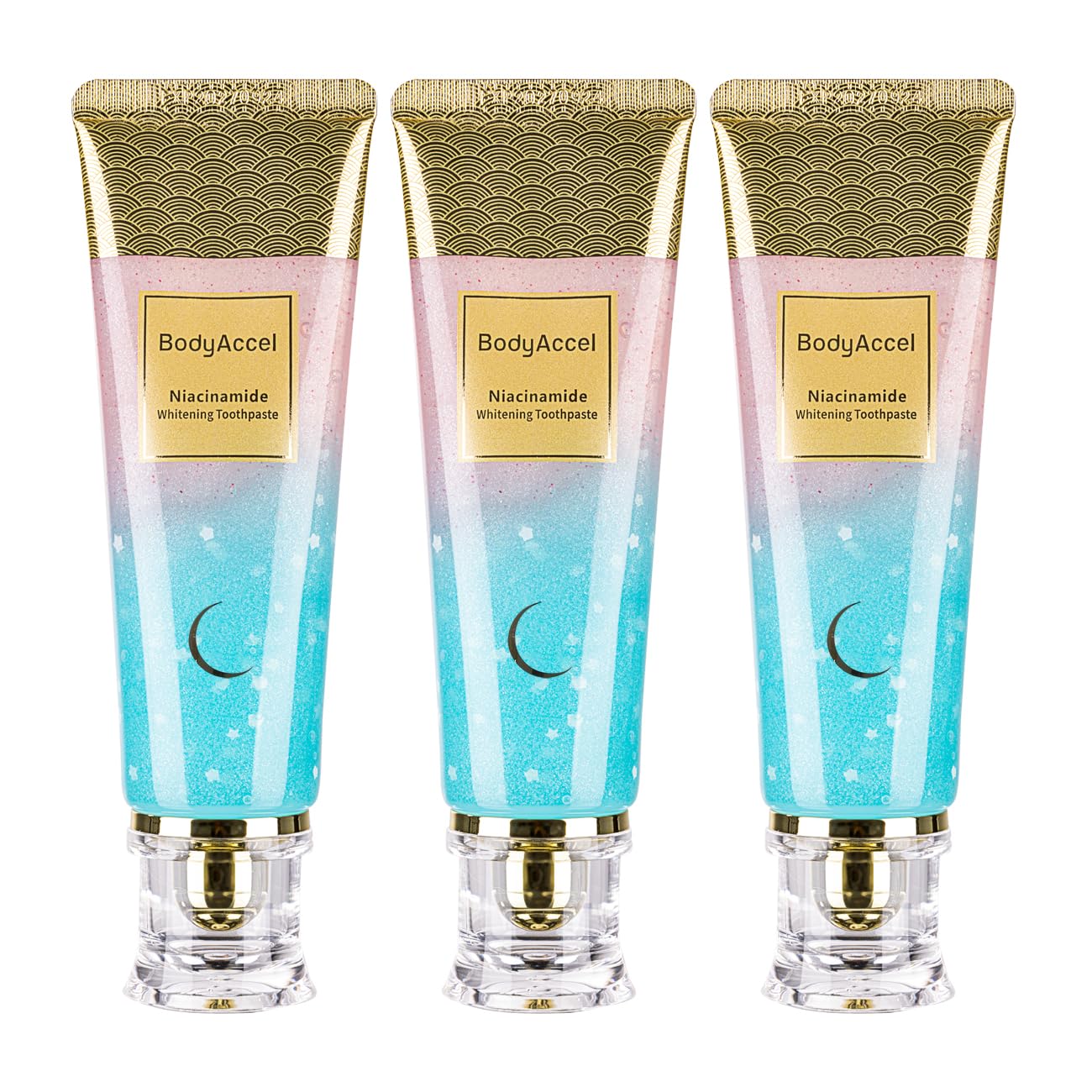 BodyAccel Niacinamida pack3, pasta blanqueadora suave para sonrisa brillante