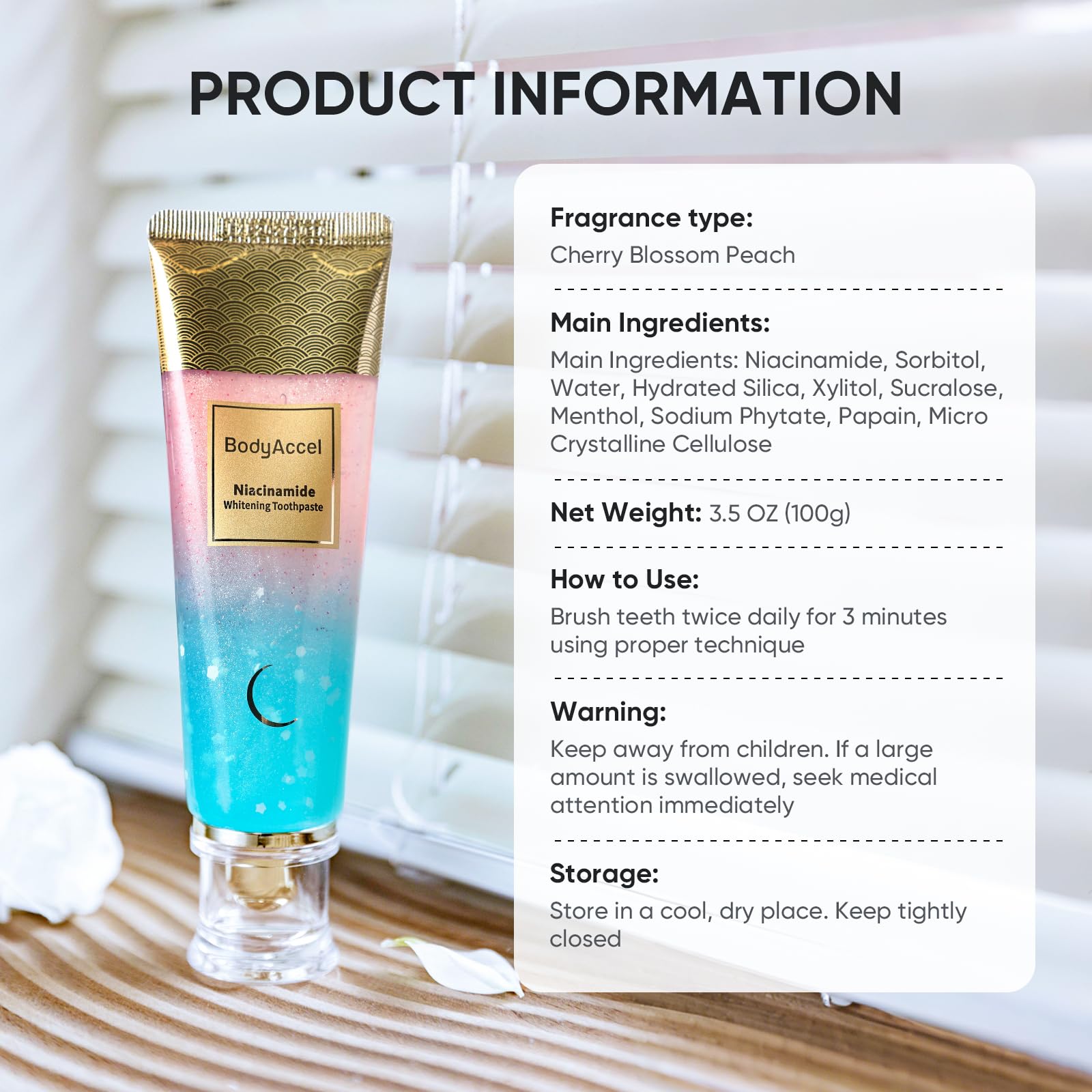 Cuidado de encías con BodyAccel Niacinamida para mayor confort bucal