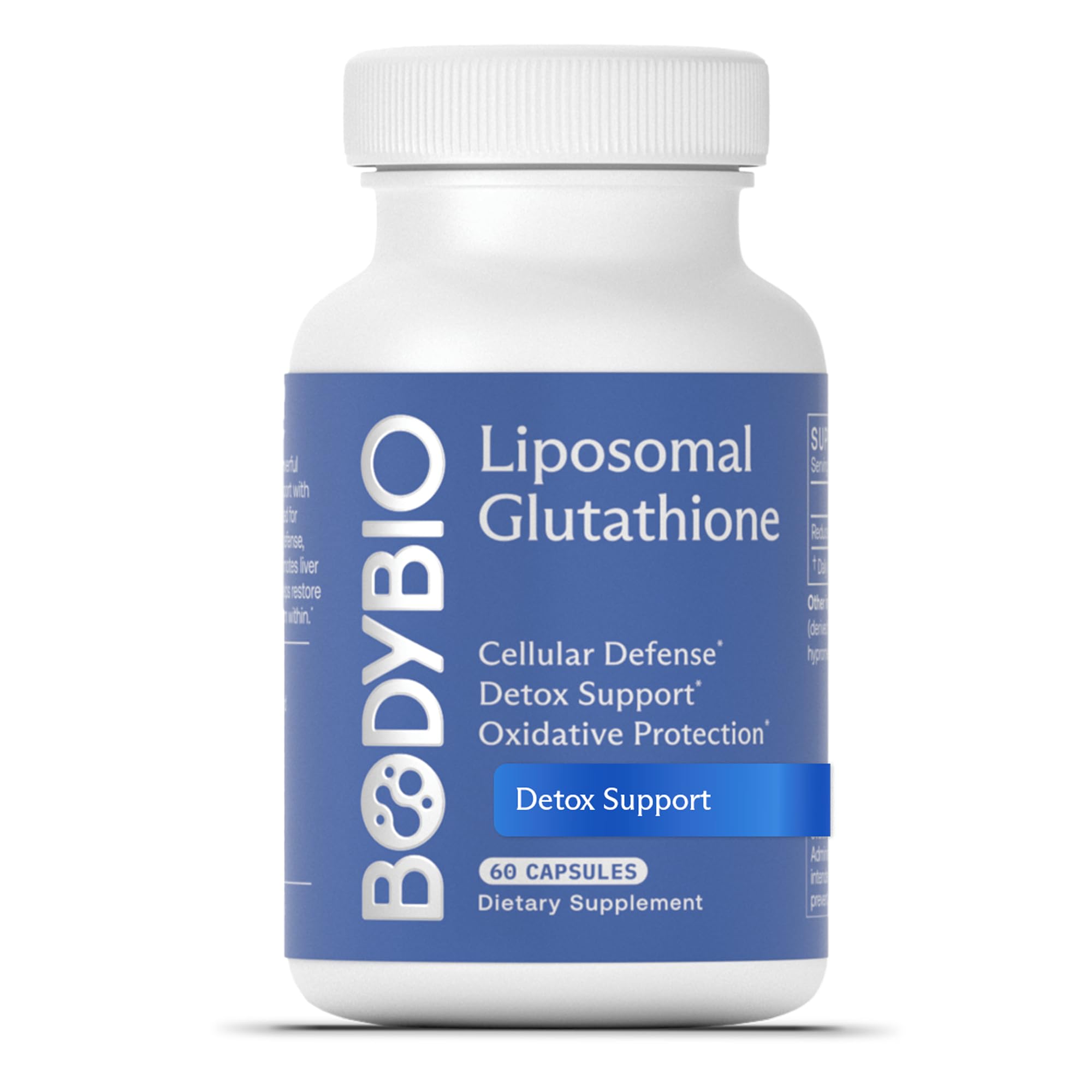 BodyBio Glutatión liposomal cápsulas 60: antioxidante para detox diario