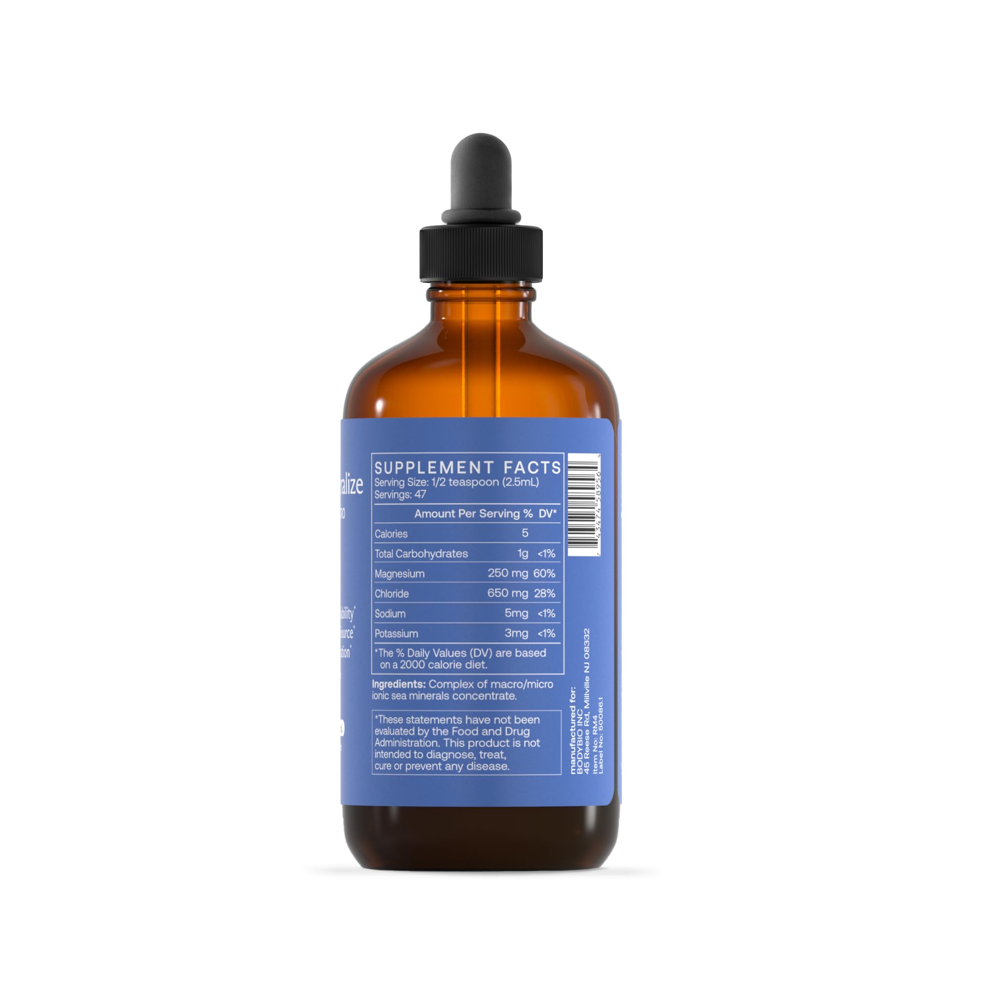 BodyBio ReMineralize, dosis en agua, favorece una hidratación eficiente.
