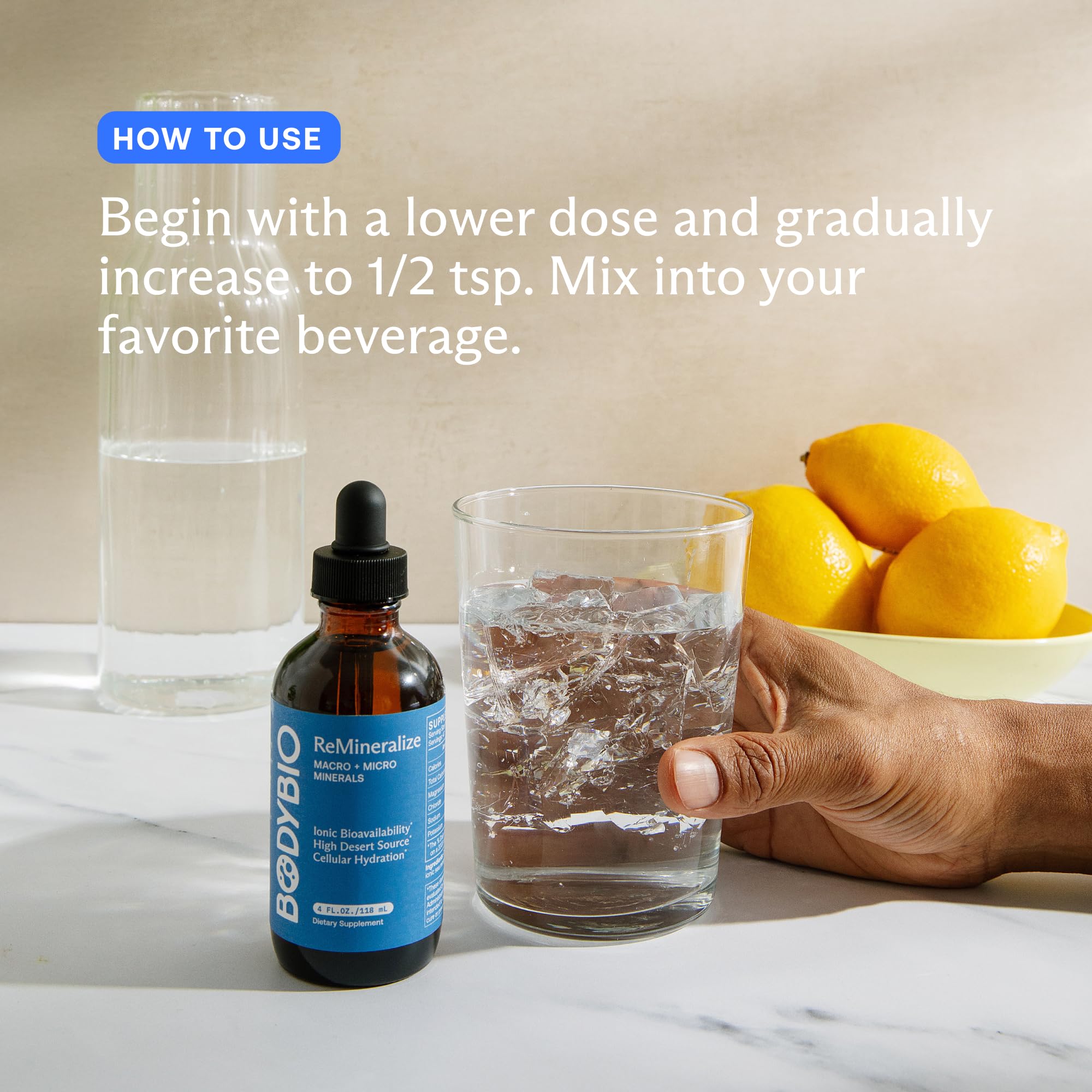 BodyBio ReMineralize, procedencia ecológica, fuente marina protegida y libre de pesticidas.