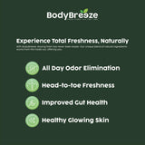 BodyBreeze: enfoque en piel radiante y sensación de bienestar.