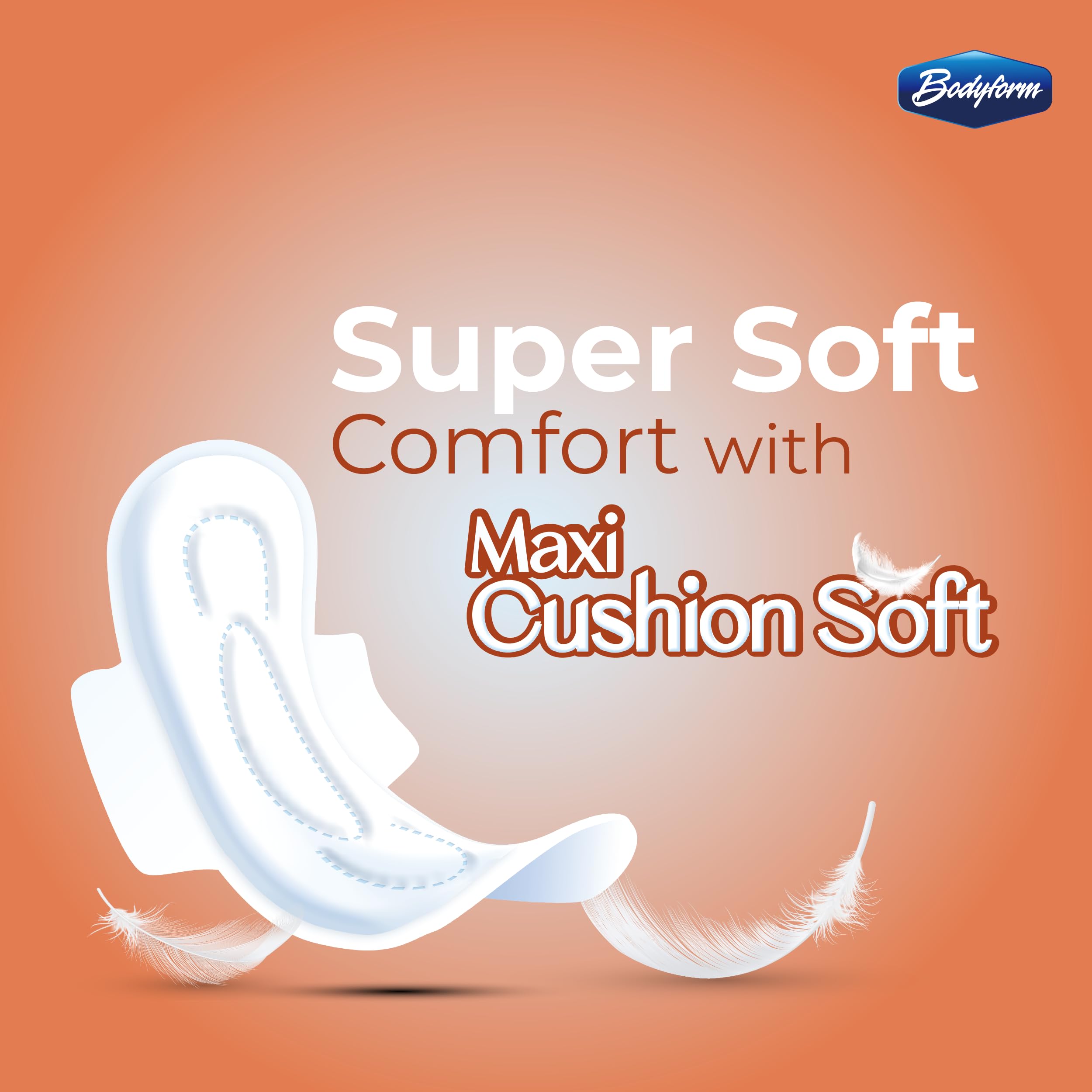 Bodyform Maxi, diseno-antifugas-laterales para evitar filtraciones.