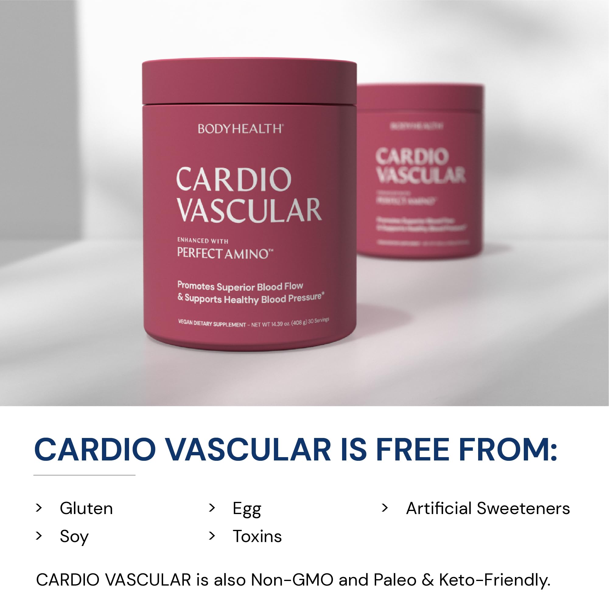BodyHealth Cardio Vascular: gráfico de corazón saludable y flujo sanguíneo