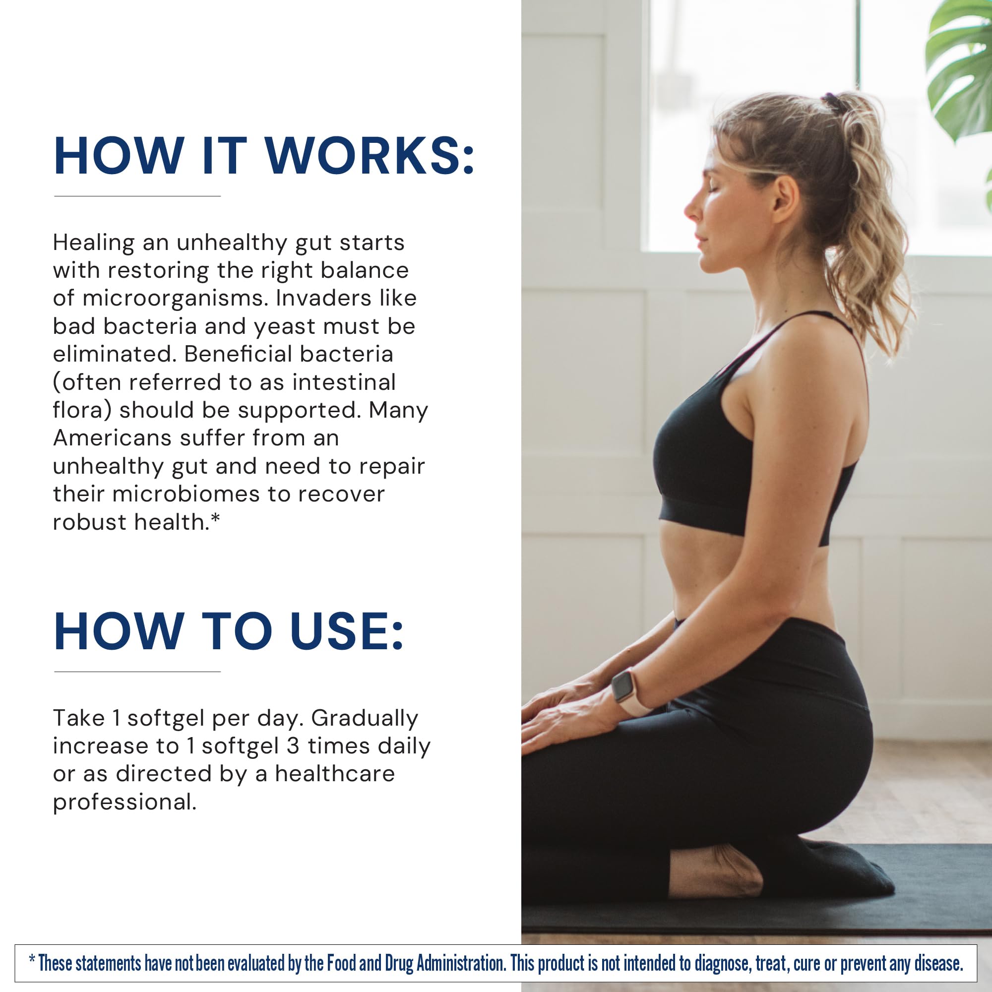 BodyHealth Gut Defense, presentación del producto en estantería, enfoque en soporte intestinal.