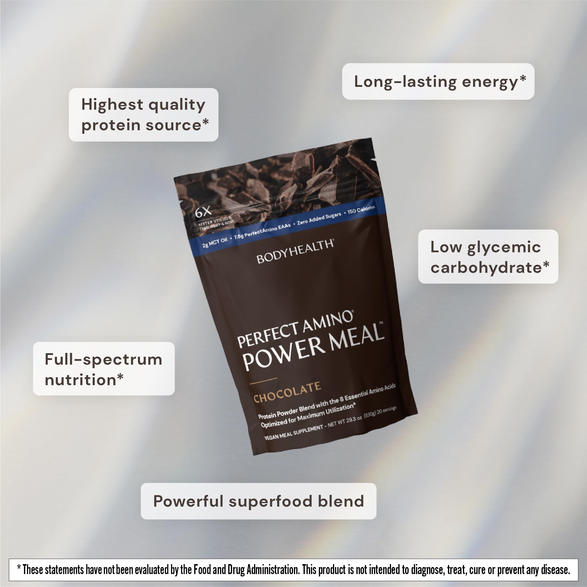 BodyHealth PerfectAmino Batido con 23 vitaminas para energía diaria.