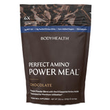 BodyHealth PerfectAmino Batido de Reemplazo Nutricional sabor chocolate oscuro con MCT para energía sostenida.