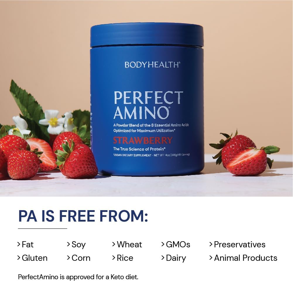 BodyHealth PerfectAmino shake, preparación rápida para reposo muscular