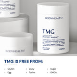 BodyHealth TMG 1000mg detalle cápsula mostrando formato suave y práctico