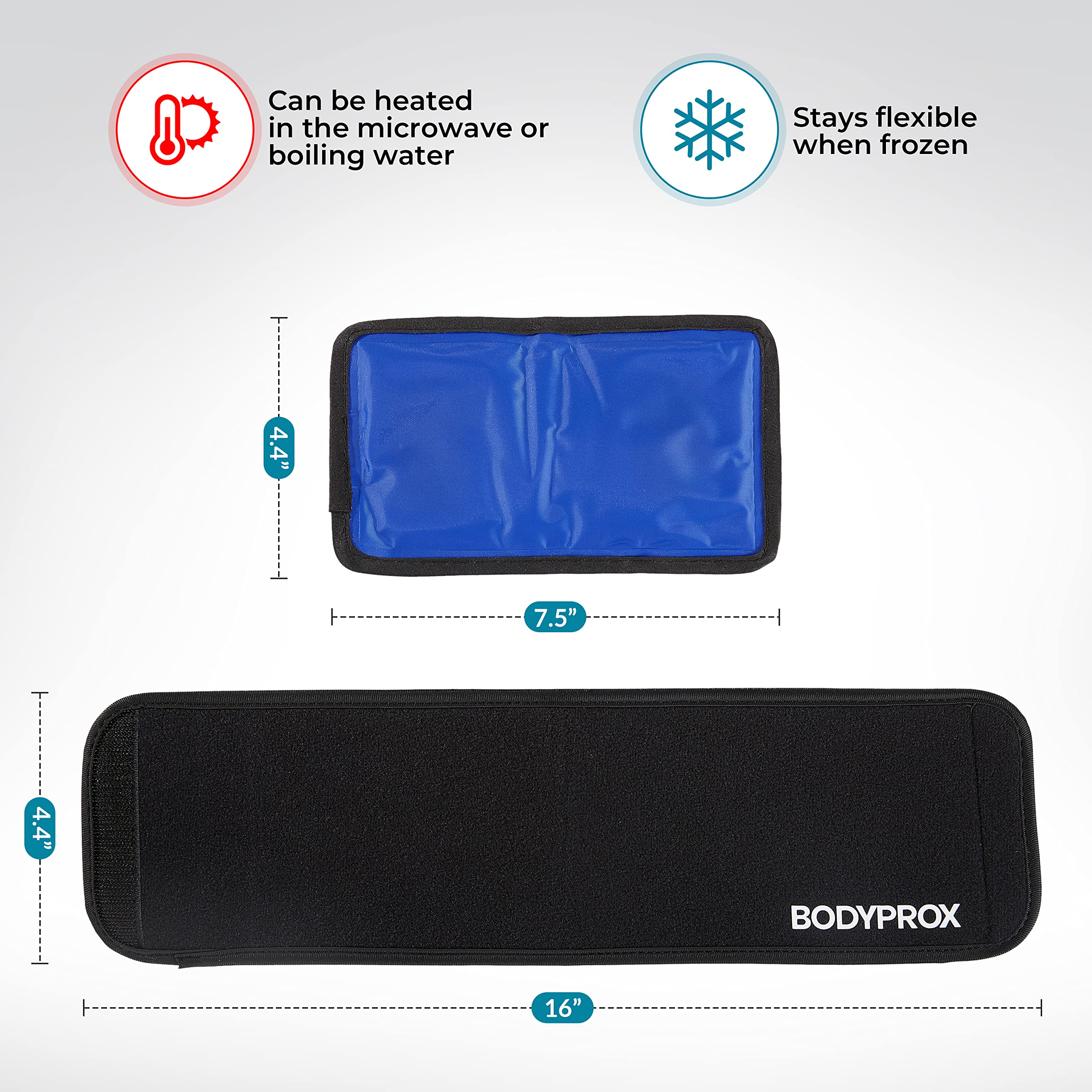 Bodyprox aplicación frío 20-25 minutos para reducir inflamación